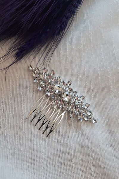 BB wikiki Accesoriu pentru păr de mireasă Agraf de păr cu piatră de cristal – Clip