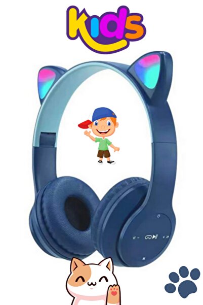 Genel Markalar A Kalite Kedi Kulağı Detaylı Bluetooth Kablosuz Rengarenk Işık...