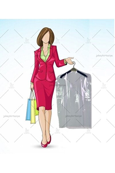 JokeyKırtasiye Omuzlu Askılık Yuvalı 60x180cm Kuru Temizleme - Dolap Içi Şeff...