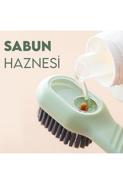 MUJGAN فرشاة تنظيف - صابون منظف ووعاء، مقبض