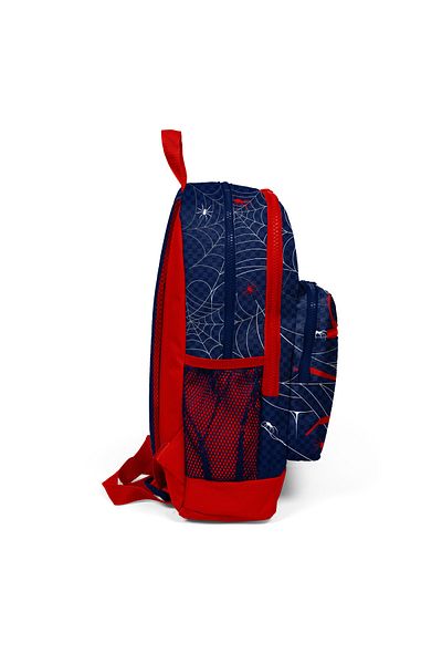 Yaygan Coral High Kids - 3-Piece Navy Blue and Red Spider Pattern Backpack Set