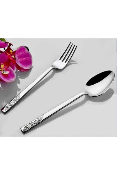 İNTER CELİK Sapphire Spoon Fork 60 Pieces Boxed Set