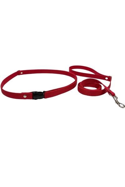 Cocopet Red Waist-Tied Hands-Free Dog Walking Collar Running Collar