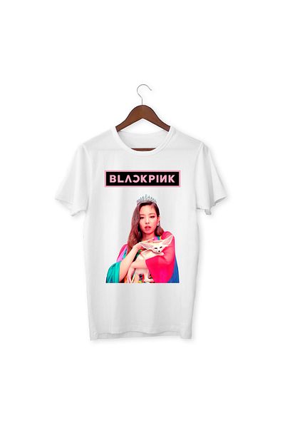 YAPO TİCARET Blackpink - Jennie- Tricou alb pentru copii cu imprimeu digital
