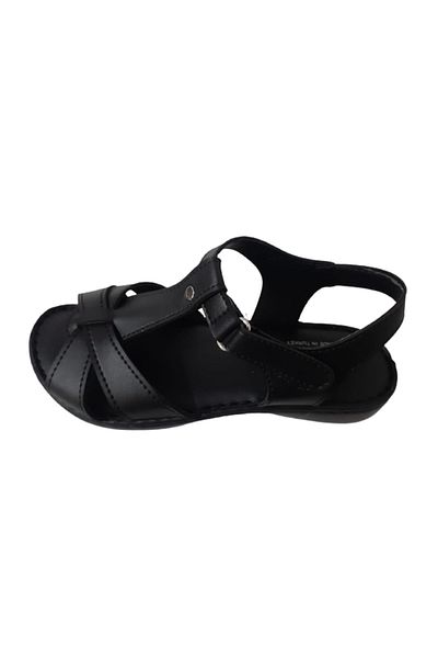 Ayzen Black-velcro Soft Sole Daily Walking Sandals