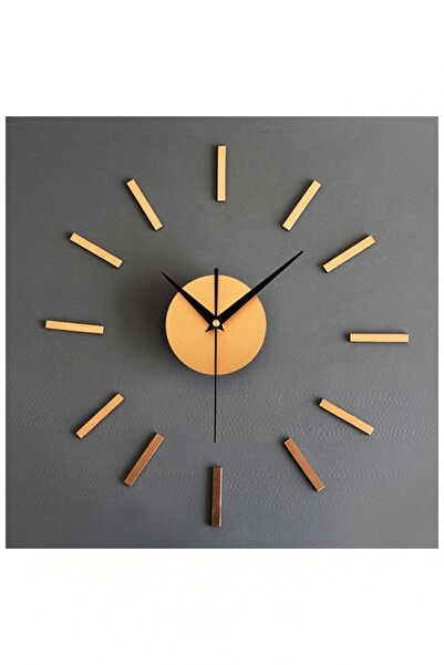 Otantik 3d Dıy Clock Sticker Dekoratif Duvar Saati Ayna Pleksi Tam Sayı Gümüş