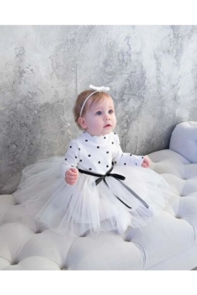 Baby Buu فستان بولكا دوت توتو