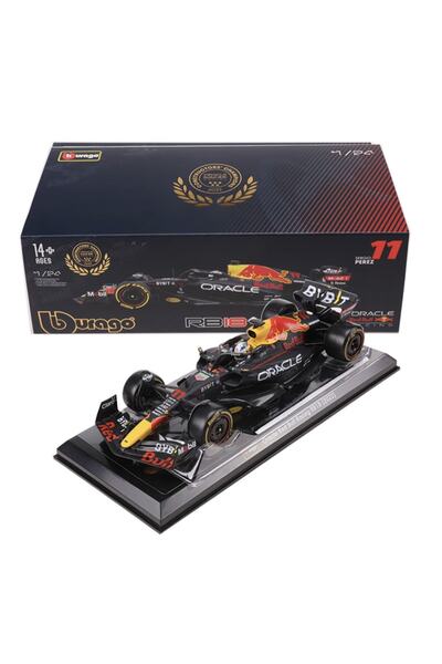 BBURAGO 1/24 Oracle Red Bull Racing Rb18 #11 Sergio Perez Formula 1 Model Koleksiyon Araba