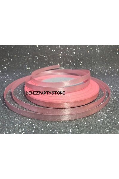 Deniz Party Store Σατέν κορδέλα 6 mm 23 μέτρα (25 γιάρδες) 1 τεμάχιο ροζ