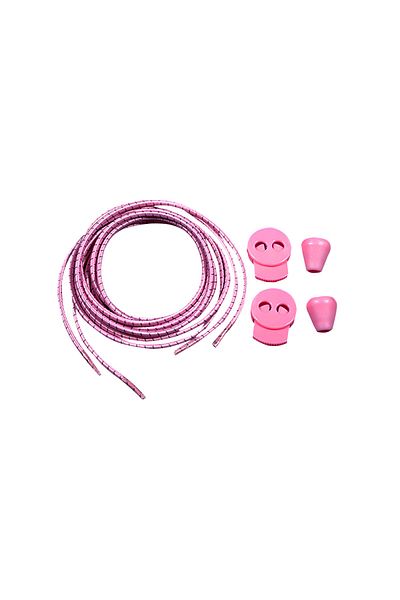 Dopar Lucky Pink Smart Locking Shoelaces Elastic Dotted Laces 100 Cm