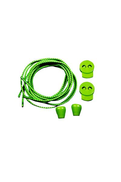 Dopar Lucky Green Smart Locking Shoelaces Elastic Dotted Laces 100 Cm