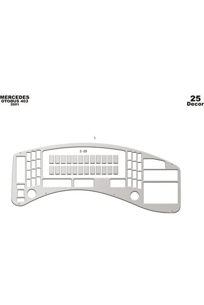 meriç cockpit design ميريتش ®   مرسيدس 403 توربيدو امامي مطلي الومنيوم 25 قطع...