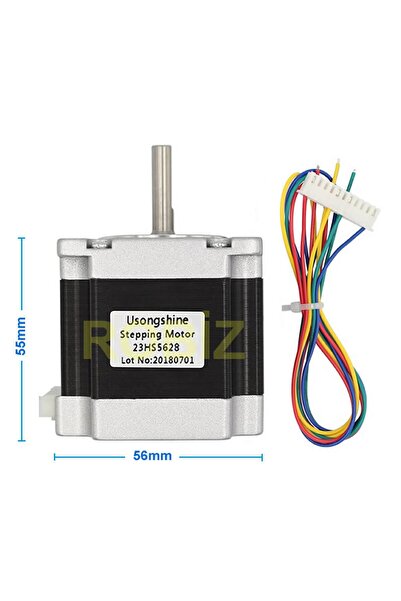 Genel Markalar 23hs5628 Nema 23 Step Motor 1.26nm 2.8v 2.8a D Mil 2 Faz 1.8 D...