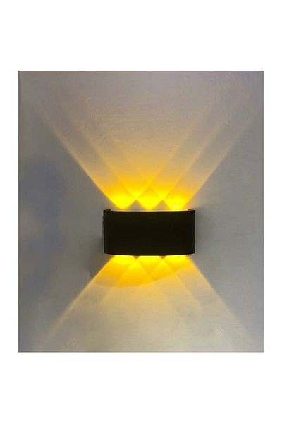 Cata 10 Watt Haiti Black Case Sconce Amber Ct-8011