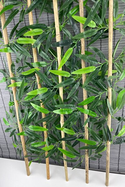 Bahçem Yapay Yapraklı Dekoratif Bambu Çubuğu Uslu Ticaret 90cm 5 Adet