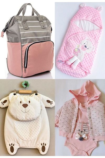 sahra bebek Large Birth Set (100% Cotton Hospital Exit, Baby Care Backpack, Snacking and 100% Cotton Swaddle Set)