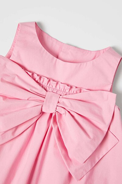 Magu Girl's Pink Poplin Dress