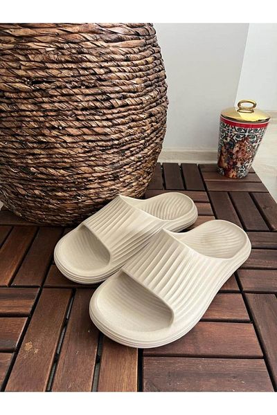 Behtah Kundura Ανδρικές ριγέ παντόφλες Yeezy Slide Beach Pool Παραθαλάσσια Θάλασσα Νέα σεζόν