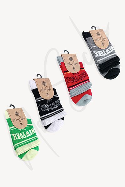 Mono Socks 4 Συσκευασίες αθλητικές κάλτσες New York College