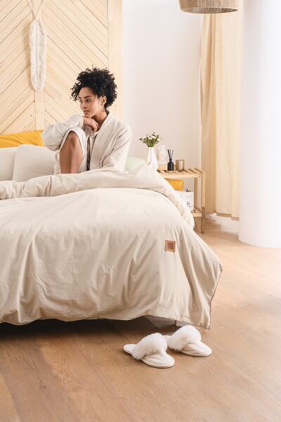 COTTONMANIA Mono 202 - 100% bumbac extra pur, husă de pilota dublă spălată