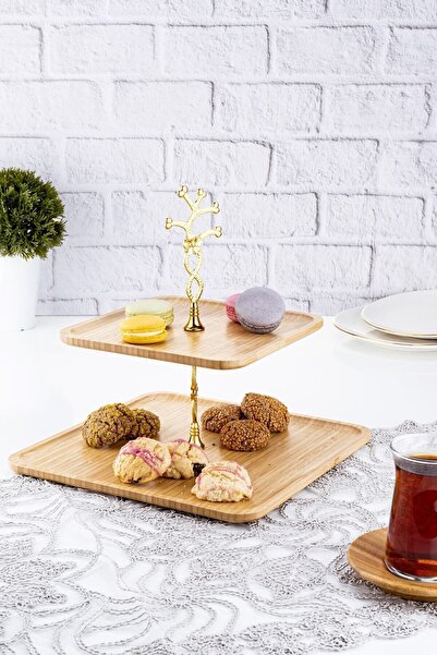 Bambum Tiramisu - 2 Layer Cookie Holder Presentation Plate Square