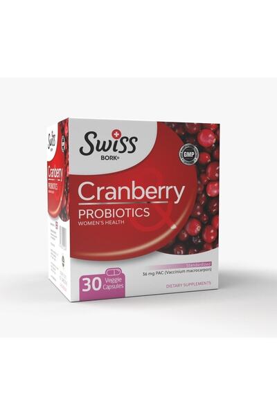 Bork Swiss Natural Bork Cranberry & Probiotic 30 Kapsül – İdrar Yolu ve Bağırsak Sağlığına Yardımcı Bitkisel Takviye
