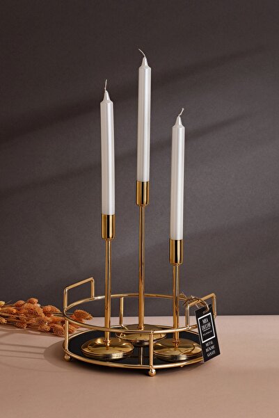 mba decor metal bending art Metalik Parlak Gövde 1. Kalite 2'li Paket Uzun Çubuk Konik Inci Şamdan Mumu