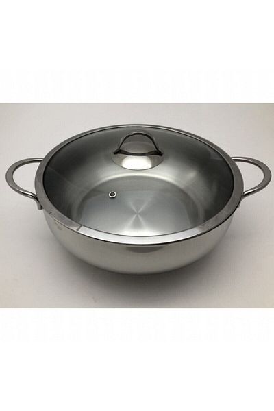 gülsan Globe Inox Flat Pot 28 Cm