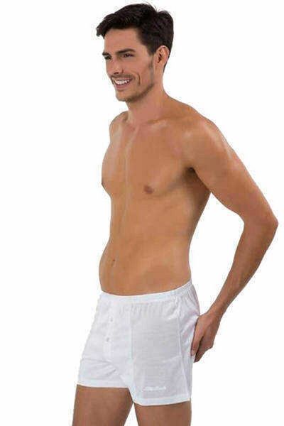 Kom Ανδρικό λευκό σορτς Elite Boxer 44bx80191