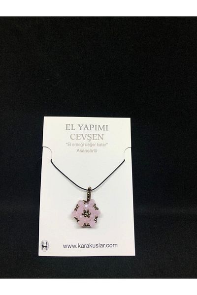 ÖZKEVEN HAC Jewelled Designed Cevşen ''Powder Pink''