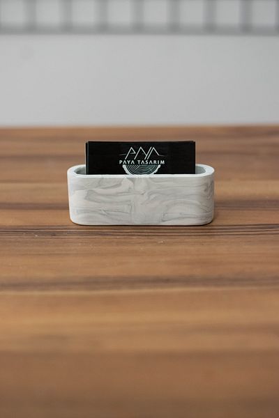 PAYATASARIM Бетонен офис комплект, държач за визитки