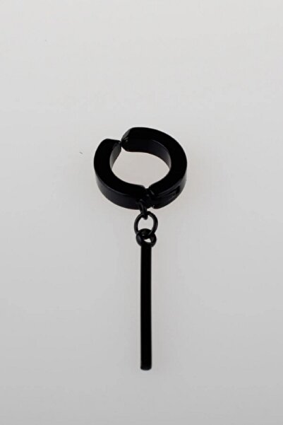 UBUH SHOP Unisex Halka Sıkıştırmalı Çubuk Sallantılı Kıstırmalı Çelik Küpe