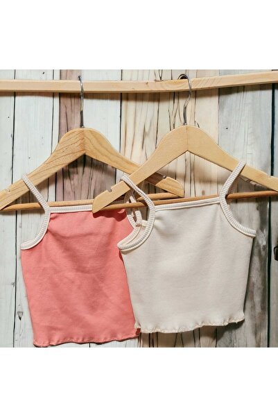 BEBEĞİME ÇORAP Κοριτσίστικη μπλούζα με λουράκια 2 τεμαχίων κορυφαία ρούχα (0-6 ετών)