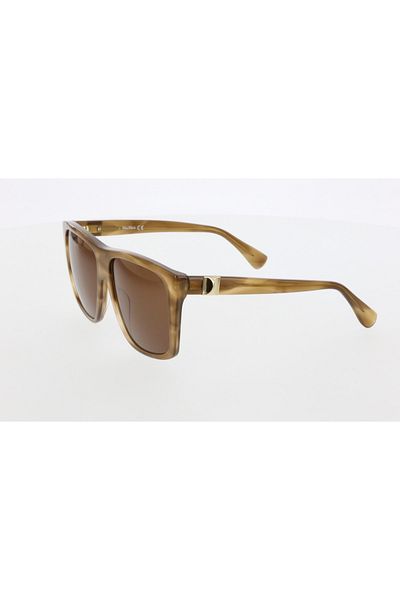 Maxmara Mm0021 58-15-140 Brown?Glassy Women's Sunglasses| 2022 Season Brown?Framed