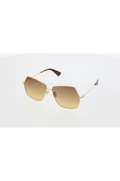 Maxmara Mm0035 61-13-140 Brown?Women's Sunglasses with Glass| 2022 Season Yellow Framed