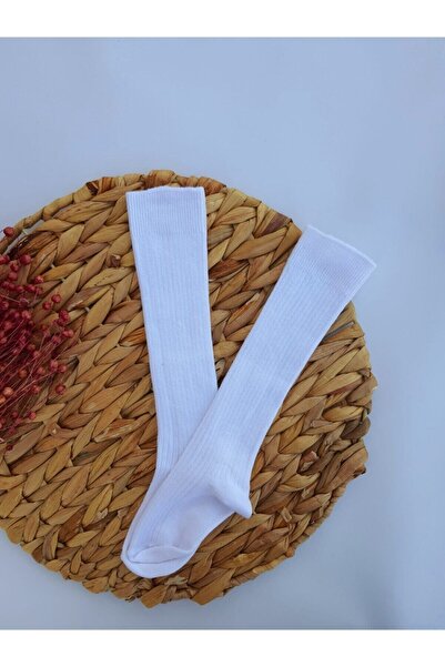 masal trend جوارب بيضاء للأطفال الرضع بطول الركبة