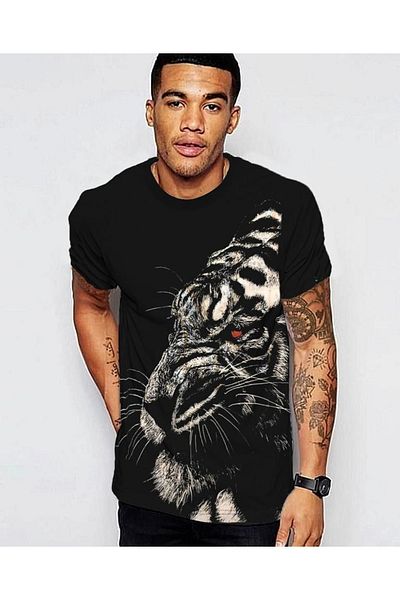 Pasage Гигантски печат Guardi Lion Oversize тениска Sublimation