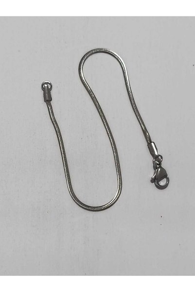 ESJ Stainless Steel Italian Chain Snake Back Scrunch Finest 1 mm Unisex Bracelet 18 5 cm