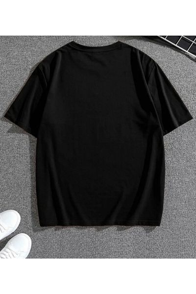Josette Μπλουζάκι Unisex Black Brooklyn Printed Crew Neck Oversize
