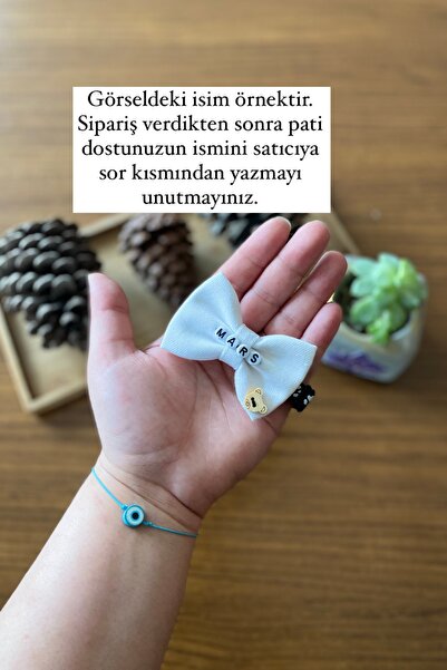 Minikpaw aksesuar Isimli Papyon Tasma Beyaz