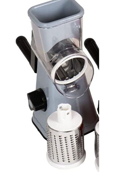 Xnews 3 Başlıklı Çevirme Kollu Rende Değirmen (Gri)