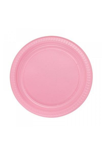 Party City Plastic Plate Cup Fork Set for 8 Persons Pink Plastic Plate Cup Fork Set Pink