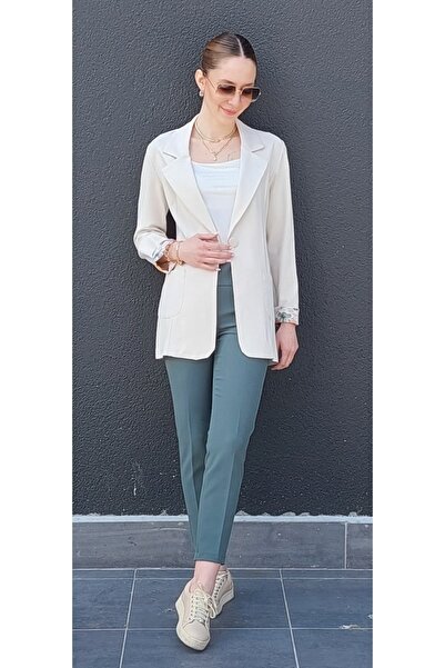 yelizyavuzcollection Açık Bej Blazer Ceket