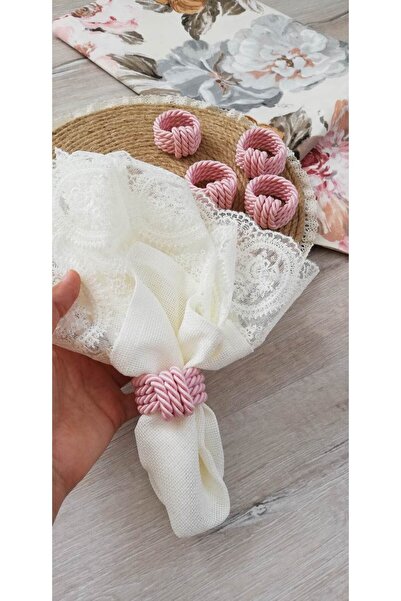 CWolf Pink Cord 6-Piece Napkin Ring Ring