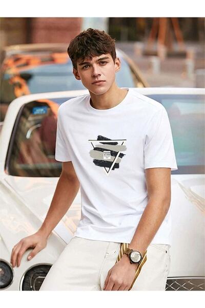 MYDARKSTYLE Unisex Triangle Printed Oversize T-shirt