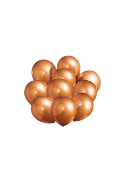 Chuva Chrome Balloon Copper 5 Inch Small Size 10 Pieces