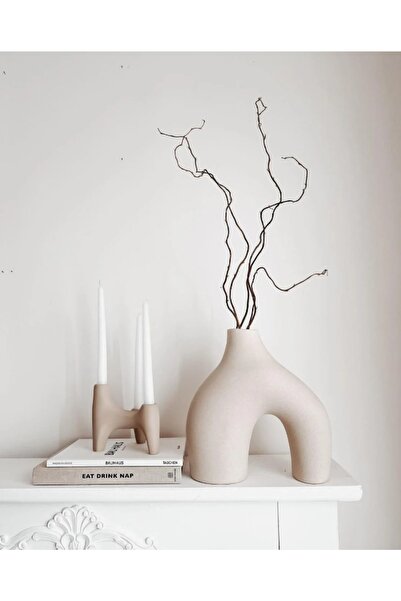 DoeHome Bej Vazo , Bej Büyük Vazo , H Vazo , N Vazo , Iki Ayaklı Vazo , Ev He...