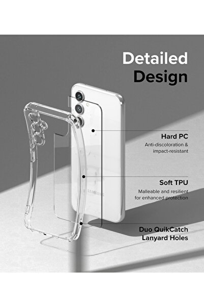 Deppo Trend Samsung Galaxy A34 Uyumlu Kılıf 3d Kamera Korumalı Darbe Önleyici Şeffaf Transparan Esnek Silikon