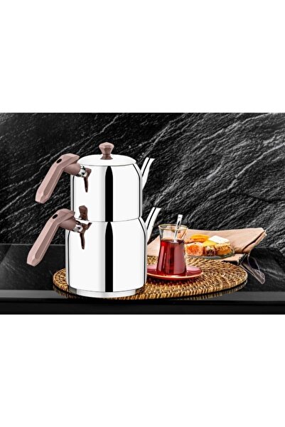 ÖZLİFE Gala 4 Parça Orta Boy Çaydanlık Rose