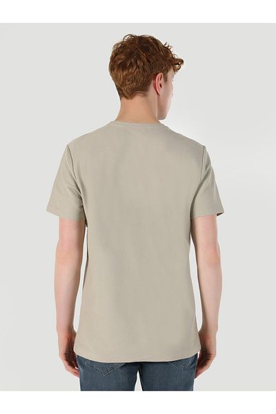 Colin's Tricou cu mânecă scurtă pentru bărbați, bej, cu decolteu rotund